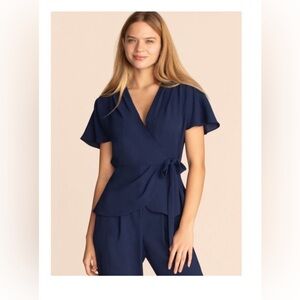 VGUC: Blue wrap shirt